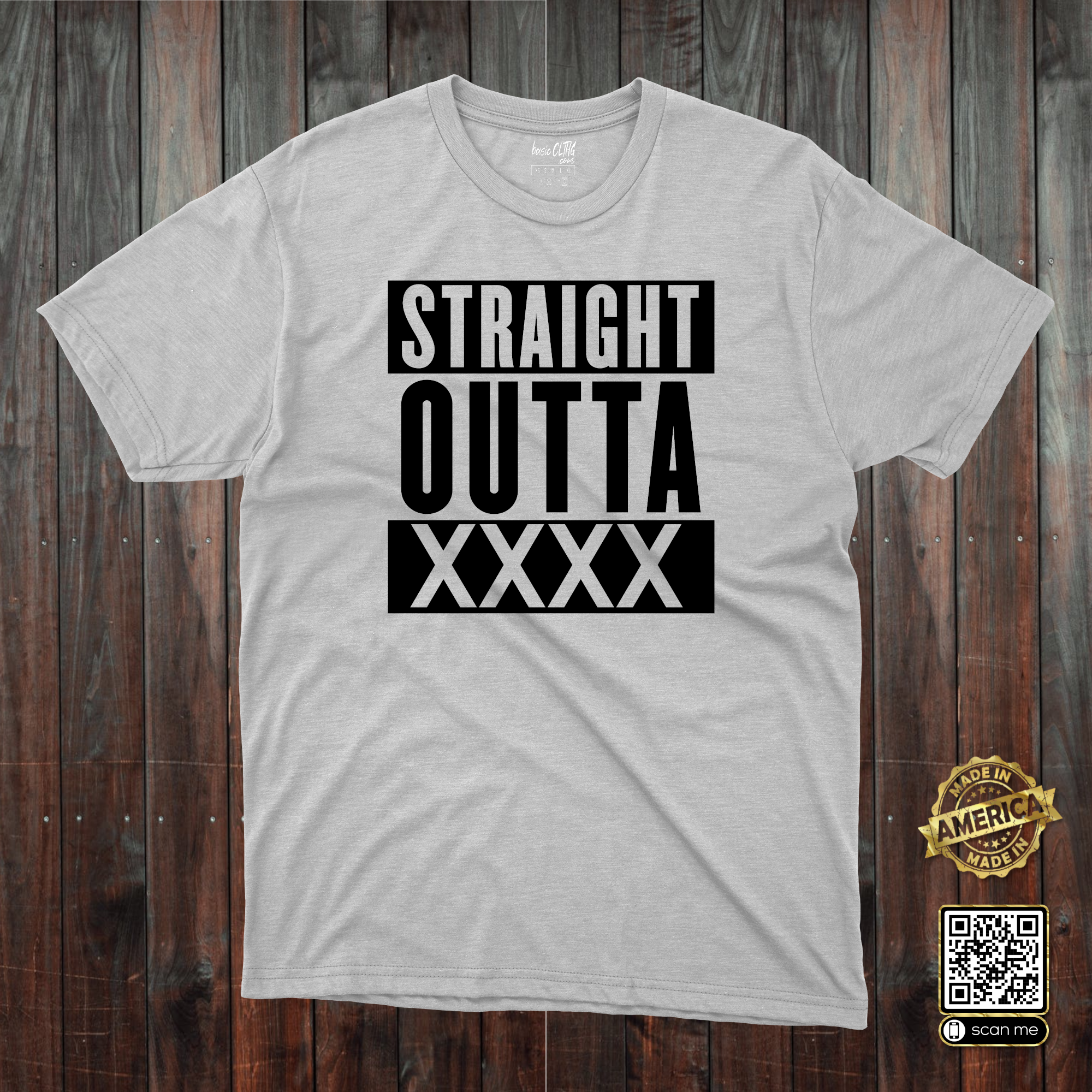 basic.CLTHG - Straight Outta (CUSTOM) Compton Parody - T-Shirt