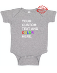 CUSTOM WORD TEXT BABY ONSIE 0 - 24M