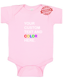 CUSTOM WORD TEXT BABY ONSIE 0 - 24M