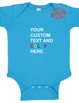 CUSTOM WORD TEXT BABY ONSIE 0 - 24M